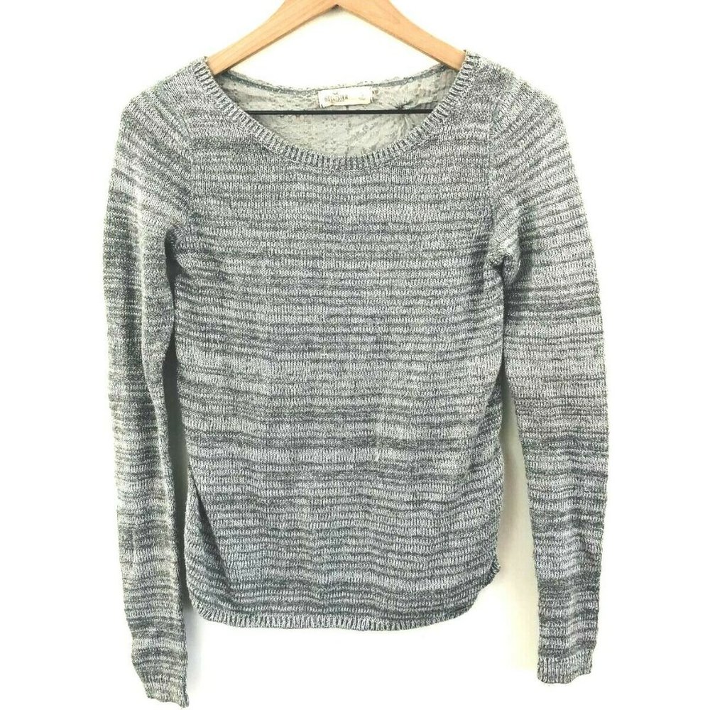 Hollister Gray Knit Sweater w/Crochet Back